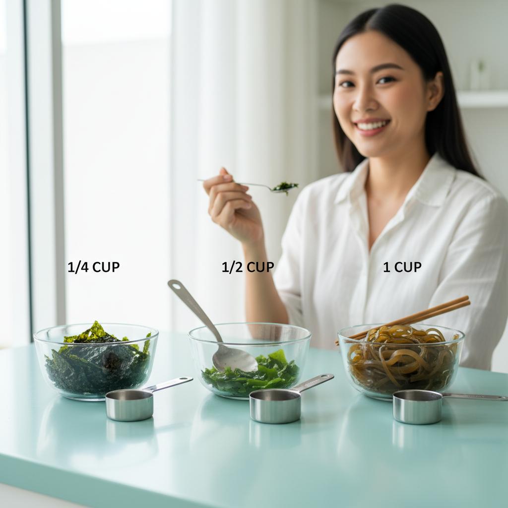 ขนาดการบริโภคสาหร่ายวากาเมะ